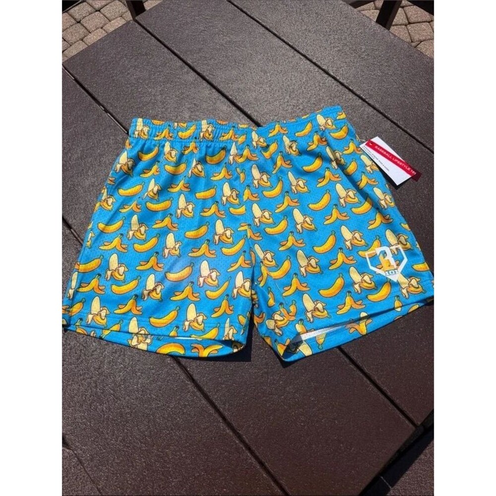 Baseball Lifestyle 101 Banana Print Shorts - Men's Medium - NWT